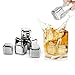 Produktbild Sprießen 6 Wiederverwendbare Eiswürfel aus Edelstahl, Whiskysteine, Geschenksets für Männer und Frauen mit Eissteinzange zum schnellen Abkühlen von Whisky, Wein, Gin, Wodka, Tonic und Cocktails