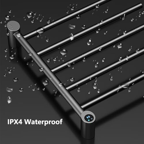 Electric Heated Towel Rack - Wall Mounted Towel Warmer with Timer & LED Indicator - Fast Heating Bathroom Accessories for Cozy Towels and Spa-Like Experience