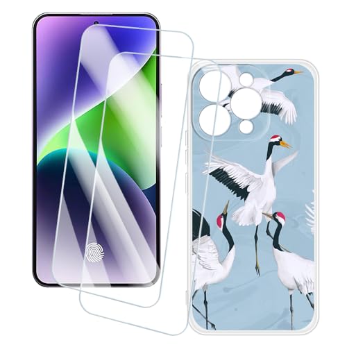 OAGELIM 2�Z�b�g �X�N���[���v���e�N�^�[ + �P�[�X Oukitel P1 Pro (6.7 �C���`) �Ƃ̌݊������� �A�[�e�B�X�e�B�b�N�J�X�^���v�����g�J�o�[�Ƌ����K���X�t�B���� �X�N���b�`�h�~ (��)