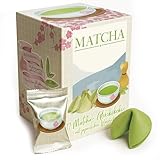FOOD crew 12x Matcha Glückskekse mit japanischen Weisheiten - Matcha Kekse einzeln verpackt mit 3 Motiven - Matcha Süßigkeiten als Geschenkidee für Asienfans und Teeliebhaber - Glückskeks Vegan