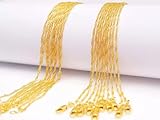 10PCS 16-30inch 18KGF Gold Water Wave Chain Necklace Accessory Jewelry Necklace