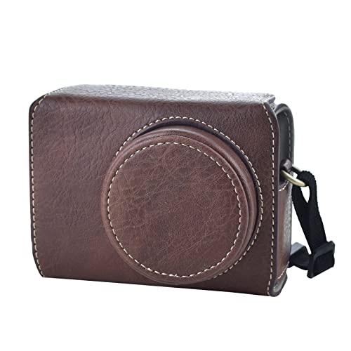 Rieibi Ricoh GR IV/GR III/GR IIIx Case, Vintage PU Leather Camera Case for Ricoh GR IV GR IIIx GR III GRIII GR3 DSLR Camera