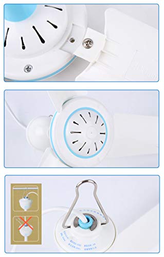 N / A 12V Portable Ceiling Fan Hanging Camping Tent Fans For Outdoor Gazebo,Mini Dc Battery Powered Fan Energy-Saving Compatible Solar Power Silent Design With Switch #TOP4