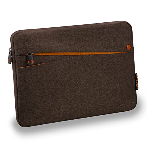 PEDEA Tablet Tasche 9–11 Hülle Case für iPad Pro 11 2025 M4/M2/M1, iPad Air 11 M3/M2 2024, iPad A16, Galaxy Tab S10FE, S9, A9+, Sleeve mit Zubehörfach, braun