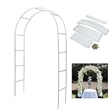 Metal Arch Wedding Garden 94.5 inch H x 55 inch W Assemble Freely for Various Climbing Plant Roses V
