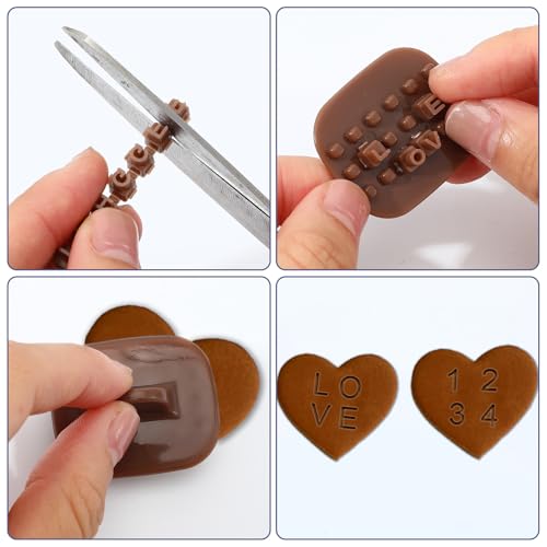 Number & Letter Stamps for Clay,Practical Clay Stamps, Small Fondant Embosser Cookie Cutters for Cake Baking DIY Projects Polymer Craft Tool - Thumbnail 7