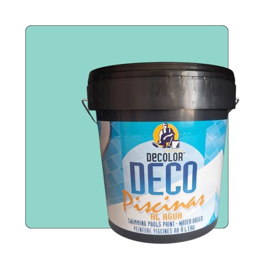 PINTURAS DECOLOR Pintura Para Piscinas Al Agua. Protección y Decoración. 15 Lt. Turquesa