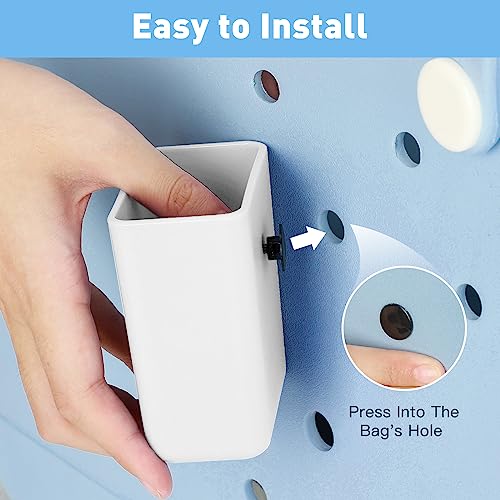Bogg Bag Organizer Inserts – 2 Pack Clip-On Storage Holders for Bogg Bags - Inside/Outside Installation - Easy Snap-In Accessories for Phone, Keys& Essentials - White3