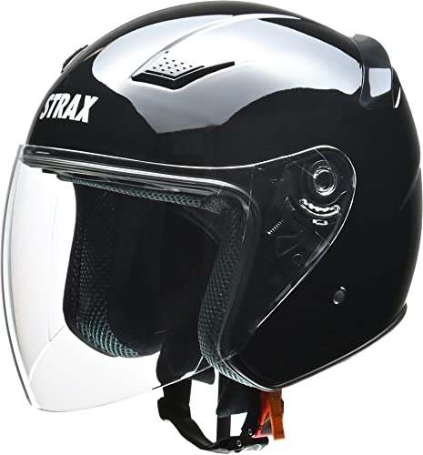 LEAD INDUSTRIES STRAX SJ-8 MOTORCYCLE HELMET JET BLACK LL