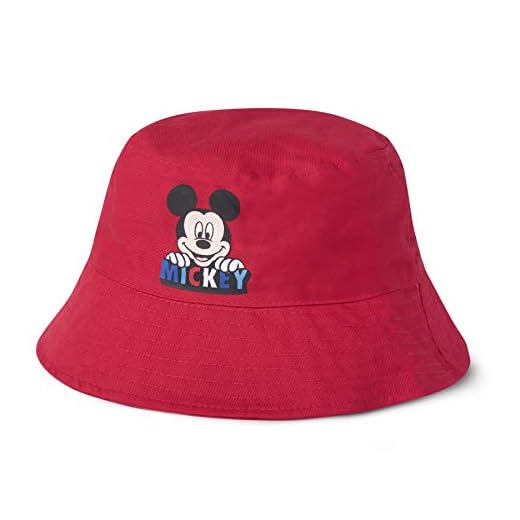 Disney Mickey Mouse Bucket Hat, Boys Ages 2-5, Red