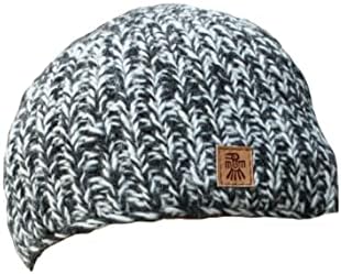 Men Wool Beanie Skull Hat Fleece Lined Handknitted Flecked Knit One-Size Handmade Skull Cap Extra Warm Pachamama Fair Trade