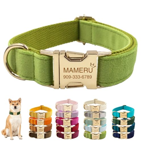 犬用首輪 迷子防止 名前と電話番号レーザー刻印可能 通気クッション 超軽量 プラッシュ 柔らかい 調整可能 5サイズ 小型犬 中型犬 大型犬 猫 おしゃれ 可愛い 蝶結び リード 付属