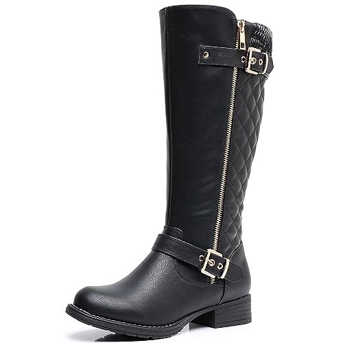 GLOBALWIN Women's Knee-High Boots Fall Winter Fashion Tall Black Riding Boots Size 9.5M by GLOBALWIN - Used condition - US$37.99
