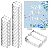 HaiFafafaing 50 Pcs Acrylic Place Card Holder, 1.2' Clear Small Acrylic Sign Holders Wedding, Table Numbers...