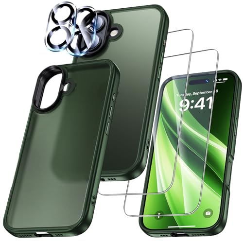 UniqueMe für iPhone 17 Hülle - Handyhülle für iPhone 17 Case,Rundumschutz Schutzhülle Cover, 1 Handyhülle & 2 Schutzfolie - Transparent