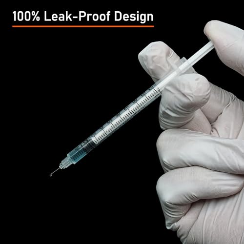 1ml Syringe with Needle, Syringes 1cc 31G 5/16 Inch, Individually Wrapped, Pack of 100 - Thumbnail 6