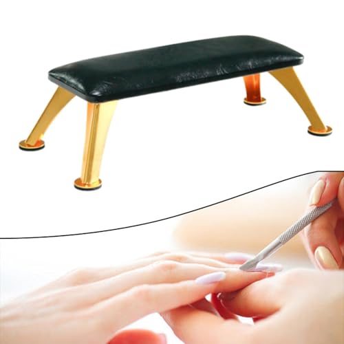Repose-main pour manucure Sharplace noir et doré, oreiller de table pour salon de manucure - 4