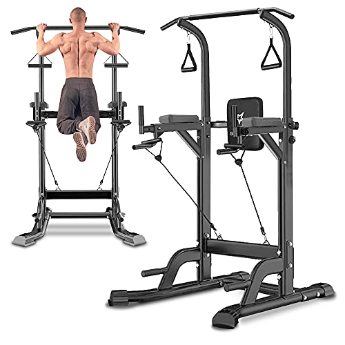 GOGOJUMP 懸垂マシン 耐荷重180kg 11段階高さ調整 多機能筋トレ器具 家庭用 日本語説明書付き