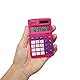 MAUL Taschenrechner M8 | Rechner mit großem 8-stelligem Display | Standardfunktionen für Büro, Zuhause und Schule | Funktionstasten farbig | Solarrechner mit Batterienutzung bei Dunkelheit | Pink