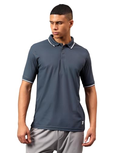 Image of Vector X Adults Mens Sports Wear Polyester Half Sleeves All Day Wear tee Shirt Polo T Shirt Detailing with Contrast Color Tipping on Sleeves & Collar for Casual Wear Regular Fit Tshirts