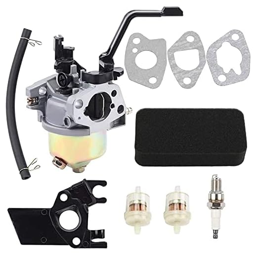 hållbar 46561 Förgasare Bränslefilter Linje Tändstift med packningskit ersättning Fit för elutrustning 196cc 6,5 hp 3000 3500 4000 Watt Generator 46558 46596 46533 46540 46551 Delar Tillbehör-okuya