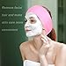 PINKXHY 128 Pieces Disposable Spa Facial Headbands Stretch Non-Woven Headband Soft Skin Care Hair Band with Convenient Closure for Women Girls Salons Esthetician Supplies, Pink Large