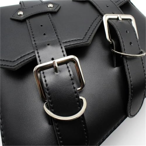 Sacoches latérales de moto pour XL883 et bagagerie cuir PU rigide pour voyage custom - 5