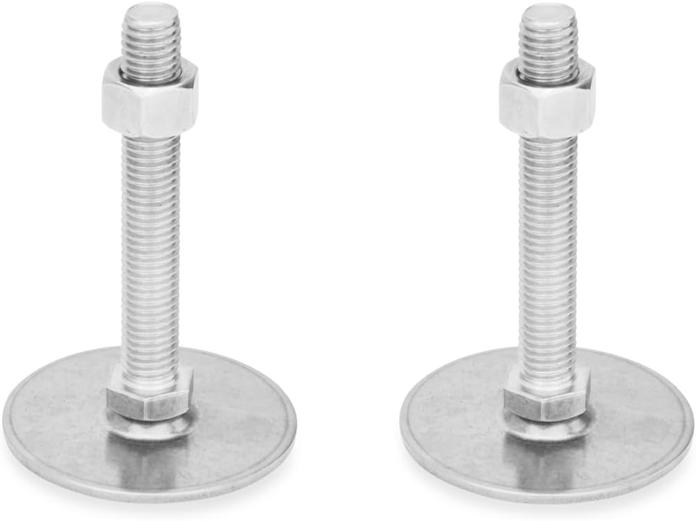 Ganter Normelemente Stainless Steel Adjustable Feet - GN 41-80-M10-100-D0-SK | Base Diameter 80 mm