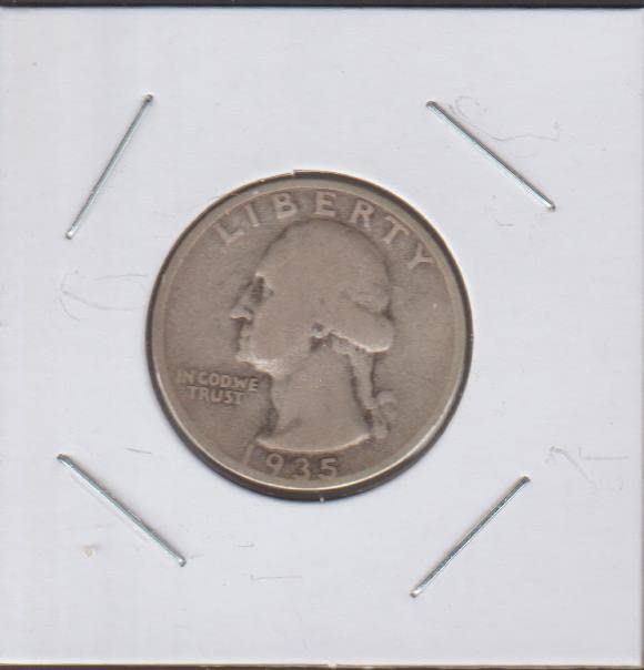 1935 S Washington (1932 to Date) (90% Silver) Quarter Very Good