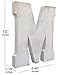 ABELOTS Large Wood Letter Distressed White Wash Alphabet Wall Décor Monogram Letter Alphabet Letters Free Standing Letters Wall Letters (M)