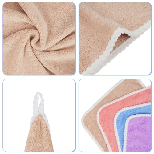 Aolso Serviette de Visage Bebe, 6 Pièces Gants de Toilette en Flanelle en Coton Bio, Petites Mini Lingettes en Coton Lavables Réutilisables et Pratiques pour la Toilette de Bébé – vue 5