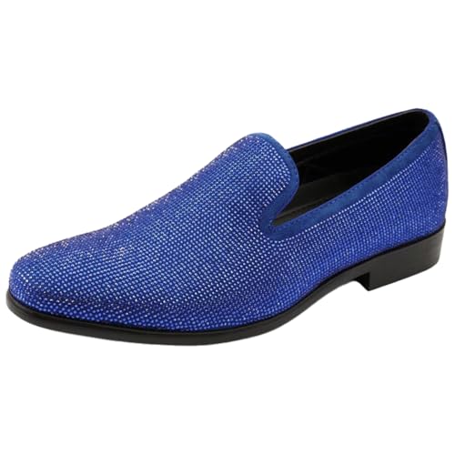 Image of Amali Men's Embellished Velvet Tuxedo Loafers, Smoking Slippers | Velvet slip-on smoking slippers with embellished upper for tuxedos, weddings and formal occasions