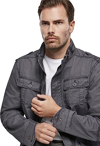 Image of Men's Stylish Weatherproof Active Everyday Outdoor Field Jacket with Stand-up Collar & Concealed Hood