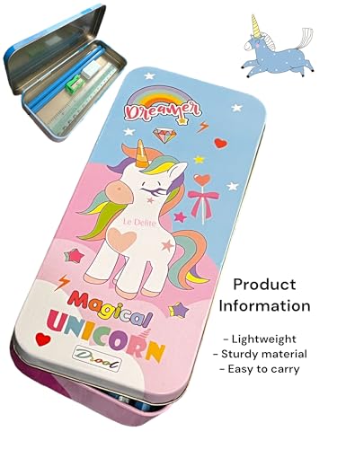 Image of 15 Pcs Unicorn Gift Combo Set For Girls Kids Unicorn Theme Gift Bag Stationery Set Age 6-8 Years 10-12 Year I Diary, Stickers, pen, pouch, scale, badge, Eraser, Wallet & Carry Bag (rose pink)