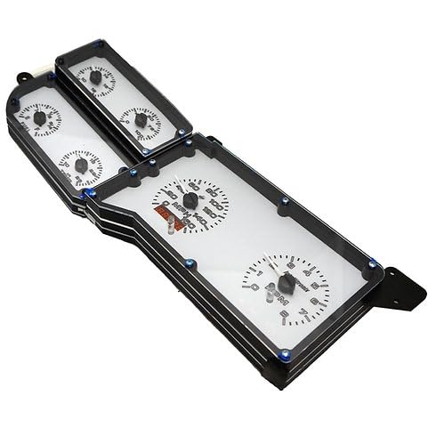 Intellitronix WL6004 LED Digital Gauge Cluster for 1973-1987 Chevy Truck - Direct Fit Replacement Dash Panel - 160 MPH Speedometer, 8000 RPM Tachometer - White Polycarbonate Finish (Blue)