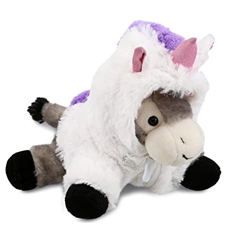 Dollibu Lying Grey Donkey Unicorn Plush Stuffed Animal Toy - Super Soft Donkeycorn Dress Up With Removable Plush Unicorn Outfit, Cute Fantasy Wildlife Gift – 9 Inches #TOP28