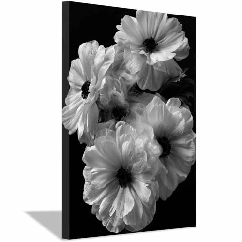 Peinture sur toile noir et blanc XENIOU 40x60cm encadrée