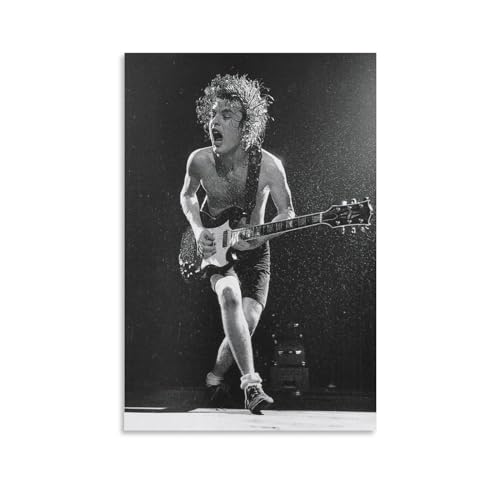 Poster Angus Young haute définition pour salon ou bureau rock