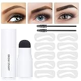 Eyebrow Stamp and Eyebrow Stencil Kit - Eyebrow Stamping Kit for Perfect Eyebrow Makeup, 10 Eyebrow