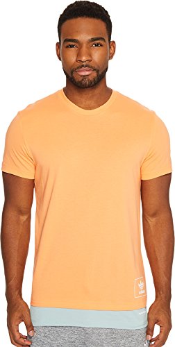 adidas Men's Originals Footwear Link Tee T-Shirt, Easy Orange, XL