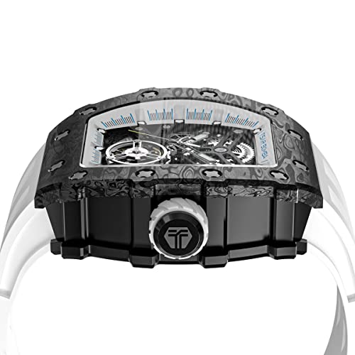 Luxury Mens Automatic Mechanical Watches - Japanese Movement Sapphire Glass - 50M Waterproof Men's Watch - Square Wrist Watches Silicone Band Luminous Elegant Gifts for Men4