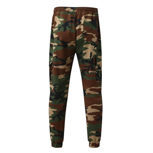 Pantalones cargo para hombre con camuflaje y patchwork de Munweiyu 4