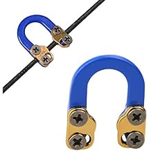 Archery D Loop Metal D Ring Metal Ultra-Nok Release Aids Hook Bowstring D Loop Ring Buckle Rope Bowstring Release D Nocking Loop 2 Pieces
