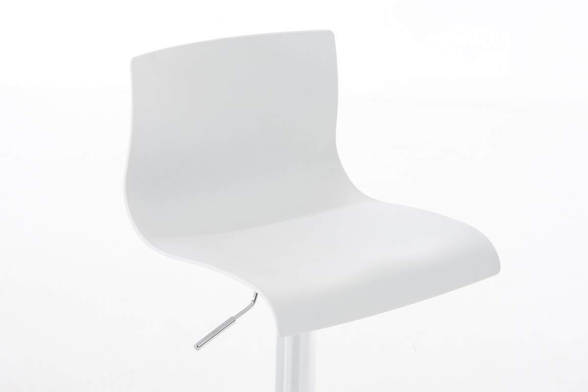 CLP 2 Sgabelli Alti Hover in Polipropilene I Set 2 Sgabelli Bar Design Regolabile 59-80 CM I Sedie Sgabello Girevole, Colore:Bianco