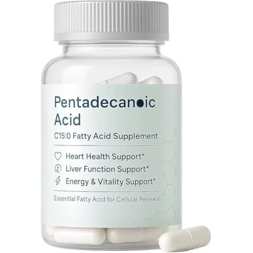 Ácido pentadecanoico: procedente de leche de oveja de gran altitud, ácido graso C15:0, envejecimiento saludable para la salud intestinal, apoyo hepático, vegano