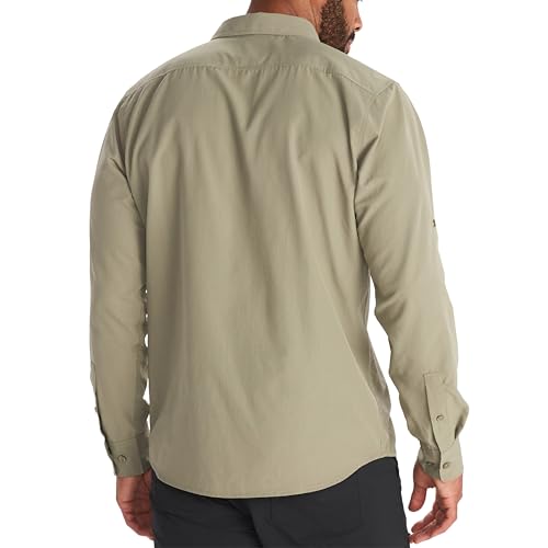 Image of MARMOT Men's Aerobora Long Sleeve Button Down Shirt, Vetiver, Medium