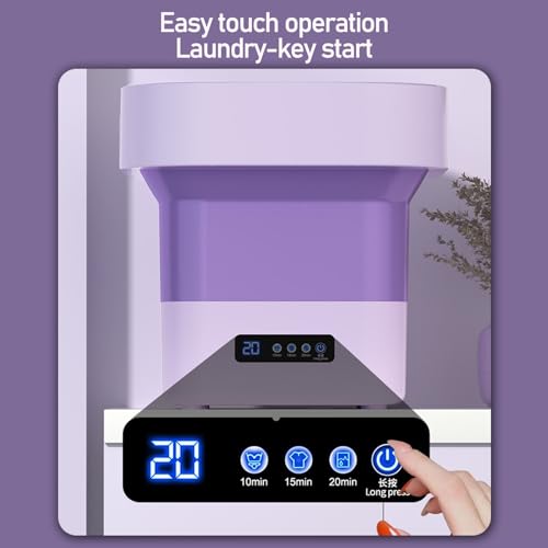 DELURA Portable Washing Machine, 10L Foldable Washer Machine for Apartment, Traveling, Laundry, Camping, Underwear (Color : C)