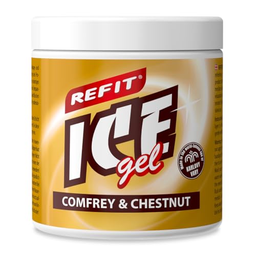 Refit Ice Gel Schwingel & Rosskastanie 230 ml, Extra Schmerzgel, Natürlicher Komplex aus Menthol- und Kastanienextrakt und Rosskastanienextrakt, Für Rücken, Muskeln und Gelenke, Regeneration