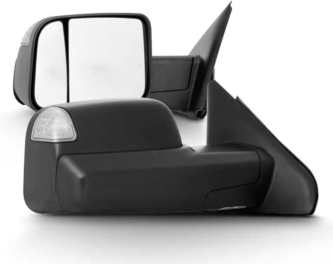 AKKON - For [2009 Style] 2002-2008 Dodge Ram 1500/2003-2009 2500 3500 Manual Tow Mirrors w/Turn Signal Left+Right Pair