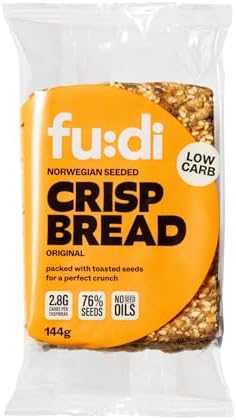 fu:di Low Carb Norwegian Seeded Crispbread, Original, 144g